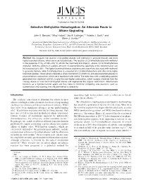 Selective Methylative Homologation: an Alternate Route to Alkane Upgrading John E