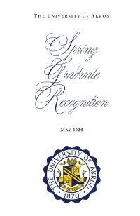 T He U Niversity of a Kron May 2020