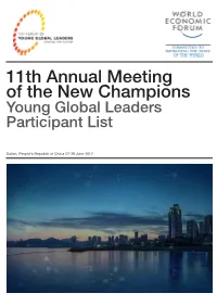 Young Global Leaders Participant List