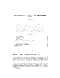 An Introduction to Knot Theory and the Knot Group