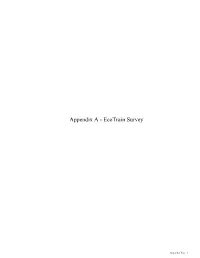 Appendix a - Ecotrain Survey