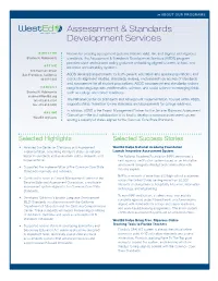 Assessment & Standards Development Services
