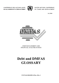 Debt and DMFAS GLOSSARY