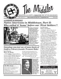 Native Americans in Middletown, Part II: Who Called It ‘Home’ Before Our ‘First Settlers’?