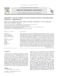 Phylogenetics and the Evolution of Major Structural.Pdf