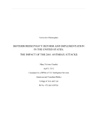 The Impact of the 2001 Anthrax Attacks