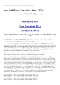 Zvl4r [Read Free Ebook] from a Bench in Our Square Online