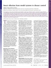 Insect Olfaction from Model Systems to Disease Control