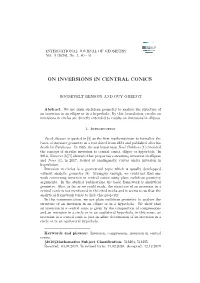 On Inversions in Central Conics