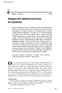 Projective Identification in Couples Projective Identification Arthur C