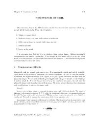 RESISTANCE of COIL 1 Temperature Effects