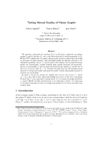 Testing Mutual Duality of Planar Graphs∗ 1 Introduction