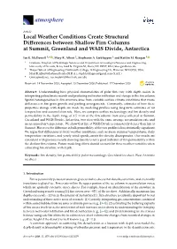 Local Weather Conditions Create Structural Differences Between Shallow Firn Columns at Summit, Greenland and WAIS Divide, Antarc
