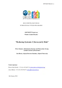 “Reducing Systemic Cybersecurity Risk”