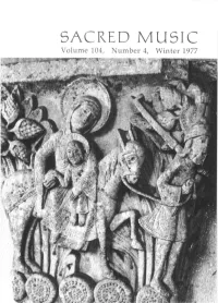 Sacred Musicc Volume 104 Number 4
