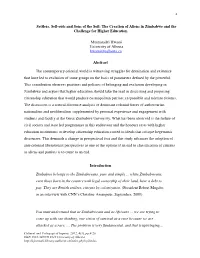 Settlers, Sell-Outs and Sons of the Soil: the Creation of Aliens in Zimbabwe and the Challenge for Higher Education