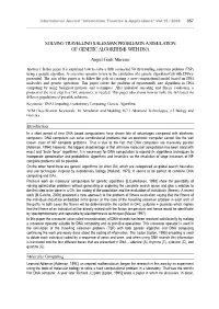 Solving Travelling Salesman Problem in a Simulation of Genetic Algorithms with Dna