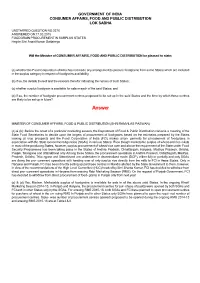 ANSWERED ON:17.03.2015 FOODGRAIN PROCUREMENT in SURPLUS STATES Hegde Shri Anant Kumar Dattatreya