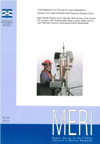 CONTAMINANTS in the BALTIC SEA SEDIMENTS Results of the 1993 ICES/HELCOM Sediment Baseline Study