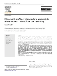 Efficacy/Risk Profile of Triamcinolone Acetonide in Severe Asthma