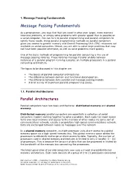 Message Passing Fundamentals