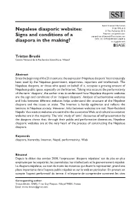 Nepalese Diasporic Websites: Signs and Conditions of a Diaspora in The