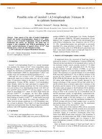 Possible Roles of Inositol 1,4,5-Trisphosphate 3-Kinase B In