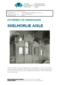 Skelmorlie Aisle Statement of Significance