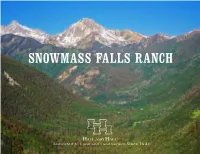 Snowmass Falls Ranch Brochure with Maps.Pdf