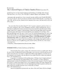 The Collected Papers of Charles Sanders Peirce(Henceforth