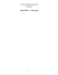 Appendix C - Wildlife 9/8/2008