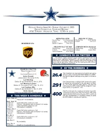 H This Week's Schedule H H Cowboys Pr On