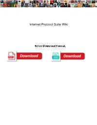 Internet Protocol Suite Wiki
