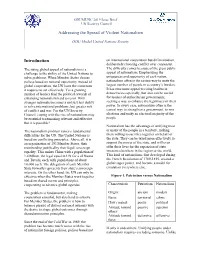 Preventing the Spread of Violent Nationalism