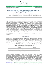 SQL, Nosql, NEWSQL DATABASES)