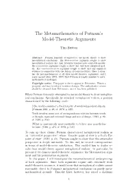 The Metamathematics of Putnam's Model-Theoretic Arguments