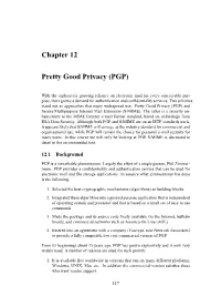 Chapter 12 Pretty Good Privacy (PGP)