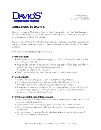 Directions to Davio's
