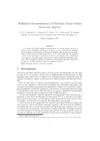 Multilinear Representations of Rotation Groups Within Geometric Algebra