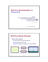 Real-Time Scheduling (Part 1) (Working Draft)
