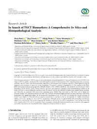 Research Article in Search of TGCT Biomarkers: a Comprehensive in Silico and Histopathological Analysis