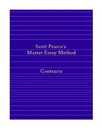 Scott Pearce's Master Essay Method Contracts