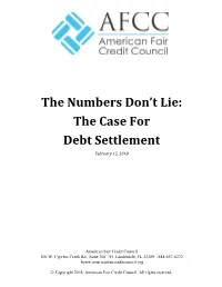 The Case for Debt Settlement