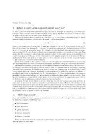 1 What Is Multi-Dimensional Signal Analysis?