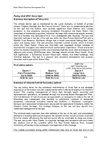 5F01 Hurst Spit Summary Description of Policy Unit