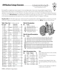 Fgm037o D30 Coin Generator