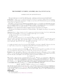 The Property of Being Japanese (Aka N-2) Is Not Local