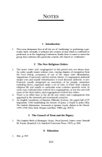 1 Introduction 2 the New Religious Orders 3 the Council of Trent And