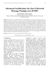 Advanced Architecture for Java Universal Message Passing (AA-JUMP)