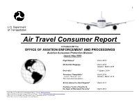 Aviation Consumer Protection Division Issued: May 2018